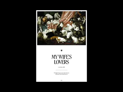 My Wife's Lovers cat cats design graphic design layout love painting poster poster collection print vintage
