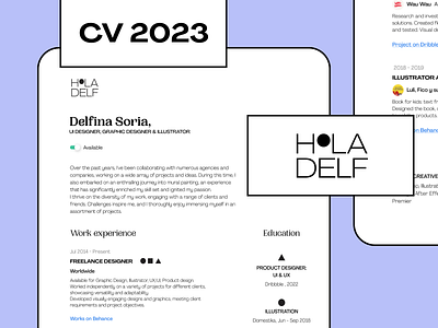 Hi, I'm Delfi app branding curriculum cv design graphic design icon illustration logo ui ux