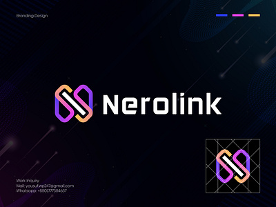 Nerolink Logo Design | N+Link Logo Concept brand identity branding connection creative flat gradient logo icon letter logo link logo logo design logo designer logomark logos logotype minimalist logo modern logo n logo symbol techlonogy