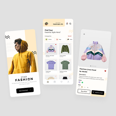 Fashion Store App: Star Fashion app design fashion fashionstore ui uiux website design