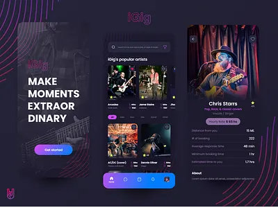 iGiG animation brand interface music ui ux