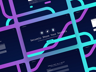 Intended Link - Layouts app design application clean cyber dark desktop figma gradient homepage interface landing page lines minimal secret security ui ui design ux web design