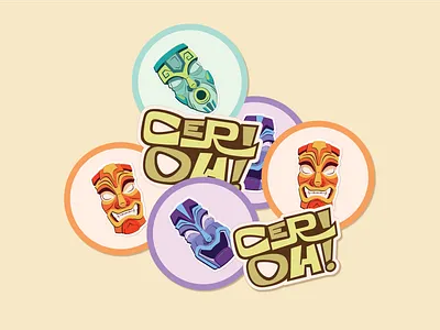 Sticker - CERIOH! Cereal bar branding flat graphic design illustration logo packaging sticker