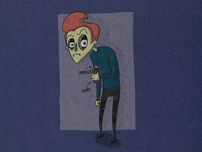 Vampire cocktail art illustration