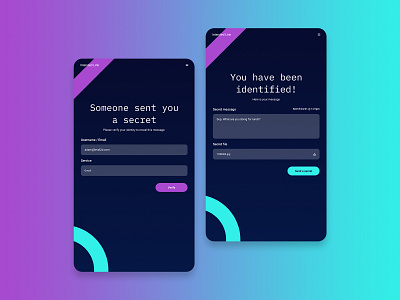 Intended Link - Mobile Layouts app design application clean cyber dark figma gradient homepage interface landing page lines minimal mobile mobile design secret security ui ui design ux web design