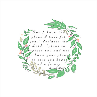 Jeremiah 29:11 Verse Image graphic design illustration