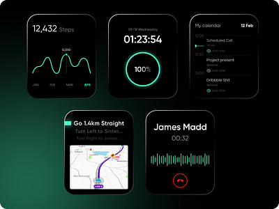 Smart Watch Kit app design design kit minimal ui ui kit ui kit design ui kit watch ui watch uiux uiux design ux watch watch design watch kit watch ui watch ui kit watches