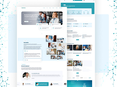 Future of genetic counseling, Genetika adobe xd dna doctor genetic genetics lab medical science ui website