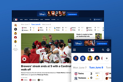 Major League Baseball art art direction production sports ui ux