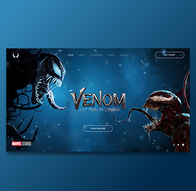 Venom 2 Concept cinema design inspiration marvel ui ux venom web