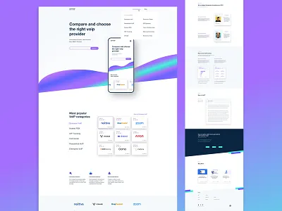 GetVoIP ■ homepage variant branding colors design graphic design homepage illustration landingpage logo mark modern purple simple symbol typograph typography ui ux vector voip website