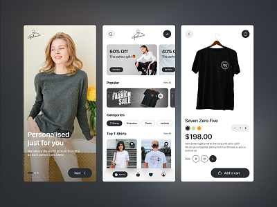 Fashion Store App branding fashion store app ui