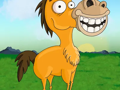 Un Stable Delivery Service cartoon character funny game jam illustration