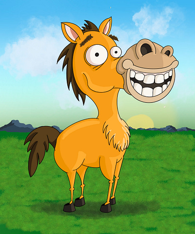 Un Stable Delivery Service cartoon character funny game jam illustration