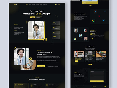 Personal portfolio website design appdesign bestshot branding dark darkdesign design figma graphic design illustration landingpage logo personalportfolio personalwebsite productdesign template ui uikit uiux website wix