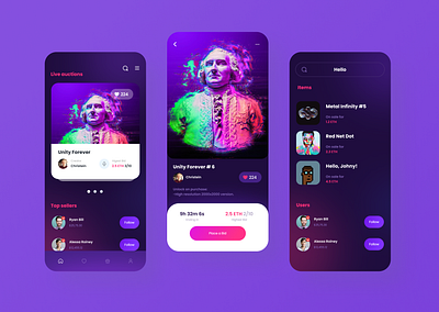 NFT Marketplace app design app ui figma ui