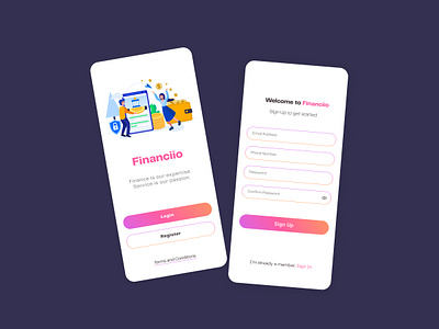 Onboarding- Login/Sign Up ios app login screen mobile app design mobile ui onboarding screen onboarding screens sign in sign up sign up design sign up page sign up screen signup design signup page signup screen ui ux