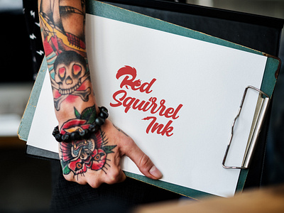 Red Squirrel Ink Logo branding graphic design visual identity
