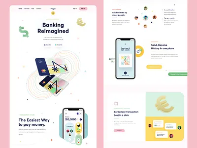 Banking Web Landing Page 3d agency design illustration landing page logo orix product designer sajon ui designer ux designer visual designer web web design web designer webdesign website