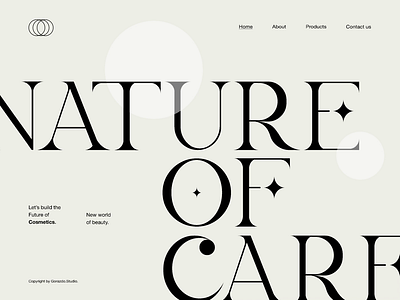 Cosmetics brand Website animation typography ui web design