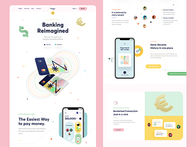 Banking Web Landing Page 3d agency design illustration landing page logo orix product designer sajon ui designer ux designer visual designer web web design web designer webdesign website