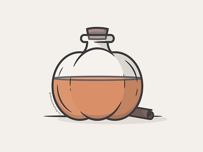 Wonderfall / Day 13 - Apothecary apothecary autumn fall illustration inktober linework potions psl pumpkin pumpkin spice vectober vector witchy wonderfall