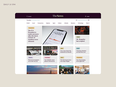 Daily UI 094 - News daily ui daily ui 094 daily ui 94 dailyui news