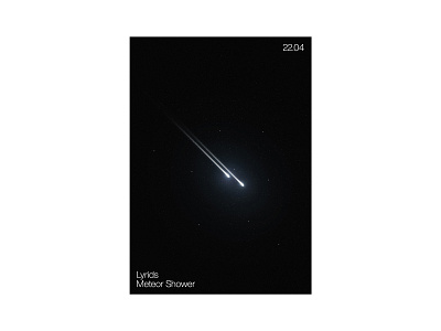 Lyrids Meteor Shower astronomy cosmos design galaxy graphic design layout meteor shower poster poster collection print space