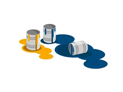 Spilled Paint blue drop liquid paint paint can spill yellow