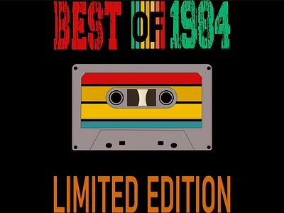Best of 1984 Limited Edition T shirt vector art illustration line art line art logo logo logo to vector redraw vector vectorart