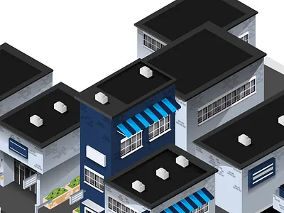 Isomorphic Town Test Illustration 1 building iso town