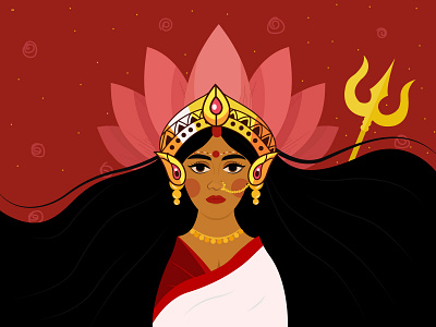 GODDESS DURGA adobe illustrator art artwork character charaterdesign design digital art digital illustration drawing feminism flat goddess graphic design graphics hinduism illustration illustrator mythology powerful woman power