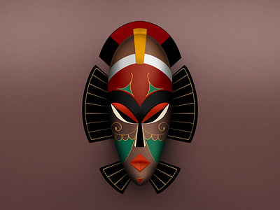 African Mask H. africa african decoration african mask collection design drawing face illustration mask mask design nft ornaments