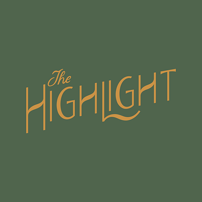 The Highlight branding design lines logo logotype type type design typography