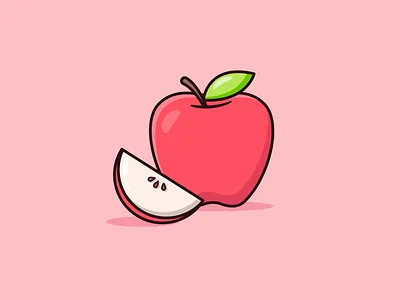 Apple illustration adobeillustator design flat flat illustration flatdesign graphic graphicdesigner illustration logo ui