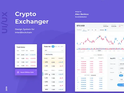 Crypto Exchanger – design system cabinet crypto design system graphic design product ui ux