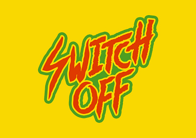 SWITCH OFF ⚡ lightning meditation sticker typography