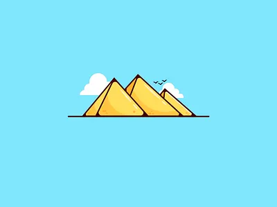 piramyds of giza adobeillustator design flat flat illustration flatdesign graphic graphicdesigner illustration logo ui