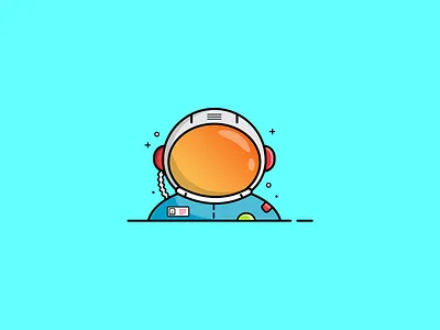 astronaut illustration! adobeillustator design flat flat illustration flatdesign graphic graphicdesigner illustration logo ui