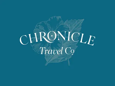 Chronicle Travel Co. branding floral logo ocean sea travel travel agent travel planner vacation