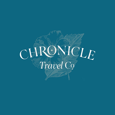 Chronicle Travel Co. branding floral logo ocean sea travel travel agent travel planner vacation