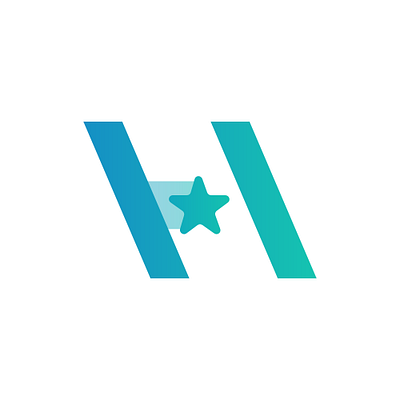 H Logo affinity blue turquoise gradient italic logo