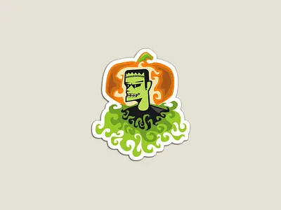 Frankenstein Cosplay Jack O lantern colorful cosplay design flat design frankenstein fun halloween halloween design halloween party ideas illustration inspiration jack o lantern monsters play full product print scary face smile