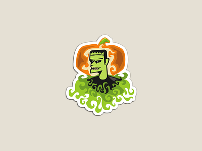 Frankenstein Cosplay Jack O lantern colorful cosplay design flat design frankenstein fun halloween halloween design halloween party ideas illustration inspiration jack o lantern monsters play full product print scary face smile