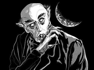 Nosferatu Vector Drawing brand branding comic book art design drawing graphic design hand drawn illustration retail t shirt graphics tee shirt graphics vector vector art vector drawing vector graphics