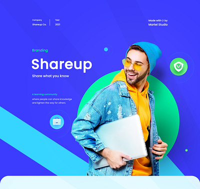 Shareup Brand 3d animation blue brand brand identity branding color craeative design graphic design illustration logo love martel motion graphics ui ux vector