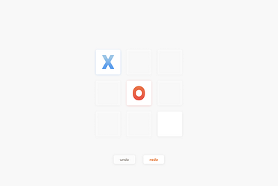 Tic Tac Toe app clean design flat game game art game concept game dev minimalism minimalist modog simple tac tic tictactoe toe ui ux white and blue