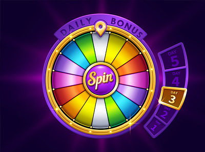 Colorful wheel of fortune art award casino colorful daily fortune gamble gambling game game ui lucky lucky draw playing card reward slot spinning ui vector wheel