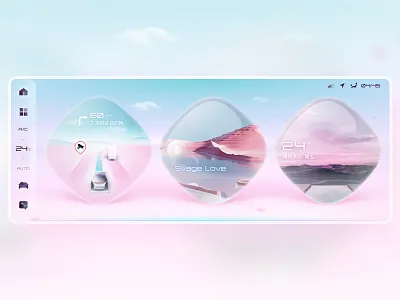 HMI-中控练习-女性主题08 ui ui设计插图设计应用 ux 设计 设计ui