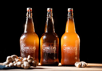 Growler design for Ginger's Revenge Brewing 1930s asheville beer beer branding brewery brewing deco design ginger ginger beer gluten free growler logo logo design north carolina vintage